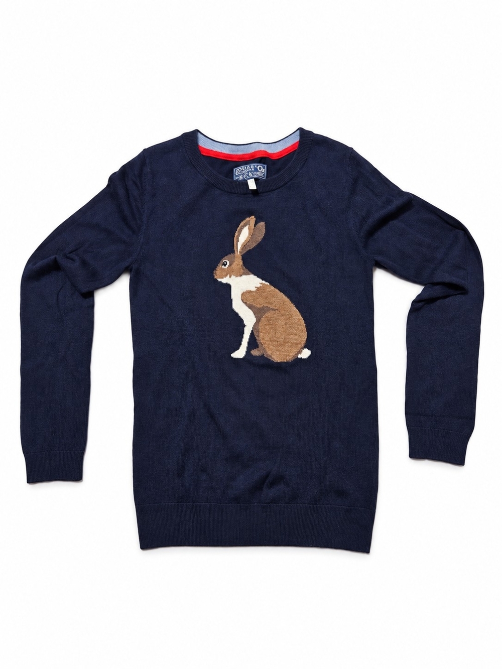 Joules Navy Blue Intarsia Hare Knit Rabbit Sweater Size 4